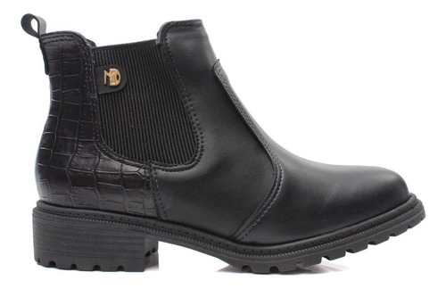 Bota Beira Rio Luxo - Preto Napa Elegante Croco Malibu