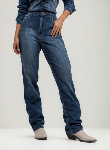 Macacão Jeans Oversized Feminino Manga Longa 23711