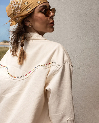 Jaqueta Jeans Oversized Feminina Consciência